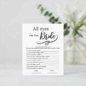 Alle Blicke auf das Bride Simple Brautparty Game (Stehend Vorderseite)