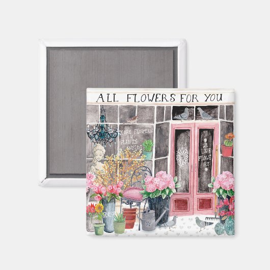 Alle Blume für Sie | Magnet (Vorderseite/Rückseite)