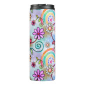 Alle Blume, Herz und Regenbogen Thermosbecher (Rückseite)