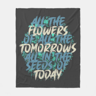 Alle Blumen Von Morgen Streetwear Zitat-60197 Fleecedecke