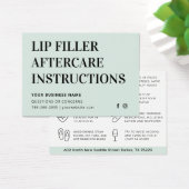 Alle Botox-Aftercare-Karten für den Farbminze-Lip (Schreibtisch)