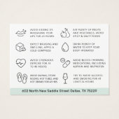 Alle Botox-Aftercare-Karten für den Farbminze-Lip (Rückseite)