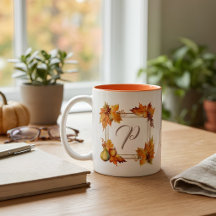 Alle Briefe Moderne Boho Herbstlaubs Monogram