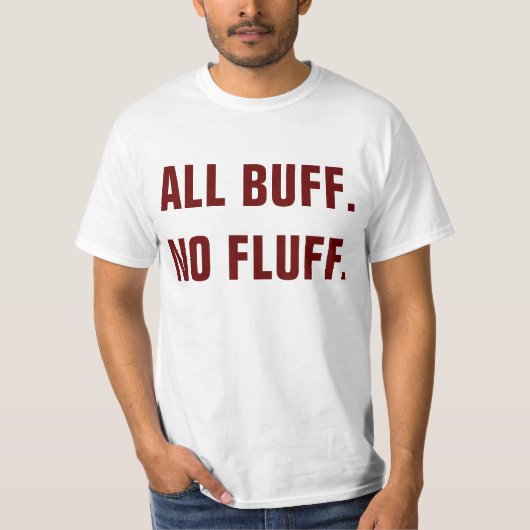 Alle Buff No Fluff Workout Hamster T - Shirt (Vorderseite)
