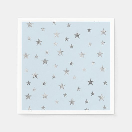 Alle Colour Napkins mit Imitaten Silver Stars Serviette (Vorderseite)