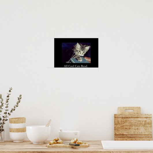 Alle Coolen Katzen lesen. Poster (Küche)