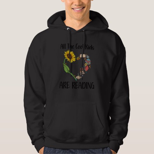 Alle coolen Kids lesen Buch Nerd liest Lehrer Hoodie (Vorderseite)