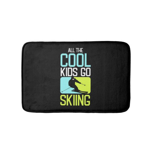 Alle Coolen Kinder fahren Ski Badematte (Vorderseite)