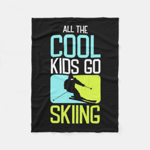 Alle Coolen Kinder fahren Ski Fleecedecke