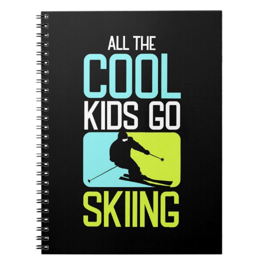 Alle Coolen Kinder fahren Ski Notizblock (Vorderseite)