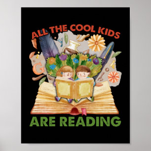 Alle Coolen Kinder lesen Bibliothekslesedokumente Poster