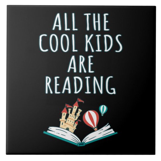 Alle Coolen Kinder lesen die Keramik II Fliese (Vorderseite)