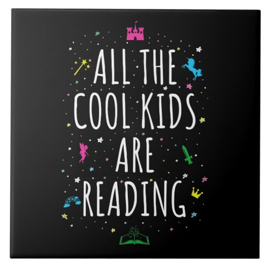 Alle Coolen Kinder lesen I Fliese (Vorderseite)