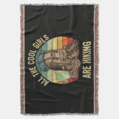 Alle coolen Mädchen wandern Retro Decke (Vorderseite Vertikal)