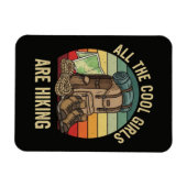 Alle coolen Mädchen wandern Retro Magnet (Horizontal)