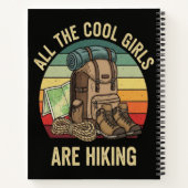 Alle coolen Mädchen wandern Retro Notizblock (Rückseite)