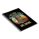 Alle coolen Mädchen wandern Retro Notizblock (Rechte Seite)