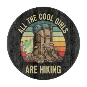 Alle coolen Mädchen wandern Retro Schneidebrett