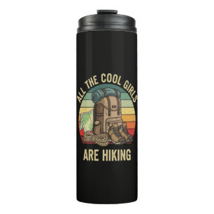 Alle coolen Mädchen wandern Retro Thermosbecher