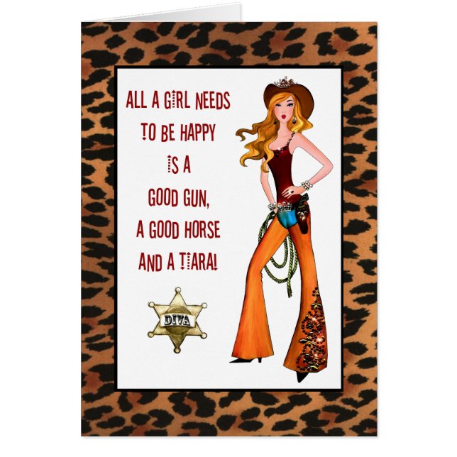 "Alle Cowgirl Diva müssen glücklich sein..." (Vorne)
