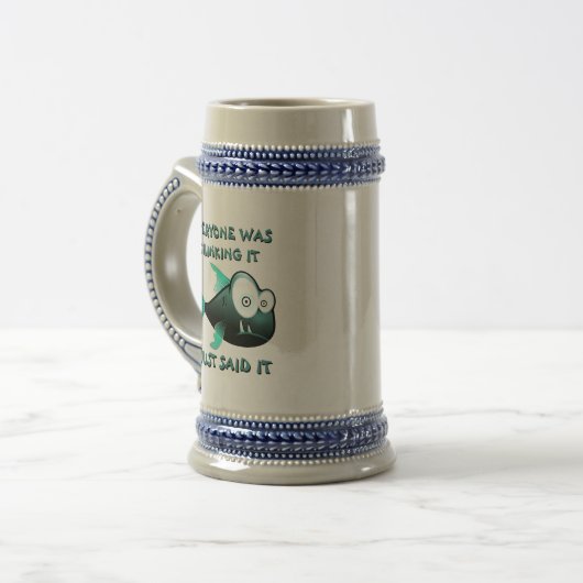 Alle dachten es, ich sagte es gerade. bierglas (Vorderseite Links)