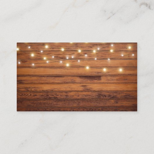 Alle Details rustikale Hochzeitskarte Begleitkarte (Rückseite)