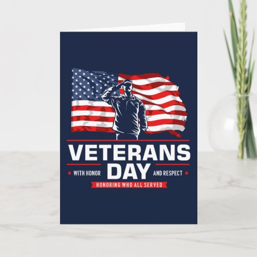 Alle, die bedient haben, würdigen karte (Vorderseite)