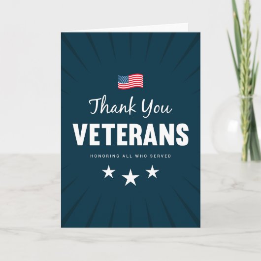 Alle, die bedient haben, würdigen karte (Vorderseite)