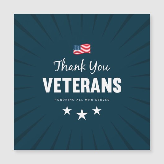 Alle, die bedient haben, würdigen magnetkarte (Vorderseite)