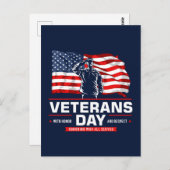 Alle, die bedient haben, würdigen postkarte (Vorne/Hinten)