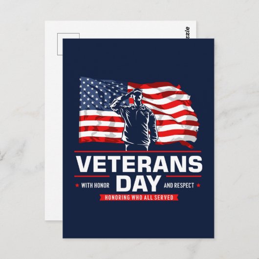 Alle, die bedient haben, würdigen postkarte (Vorne/Hinten)