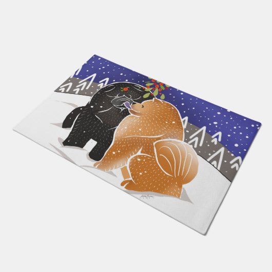 ALLE, die ICH FÜR Größen Weihnachtschow-chow Fußmatte (Schrägansicht)