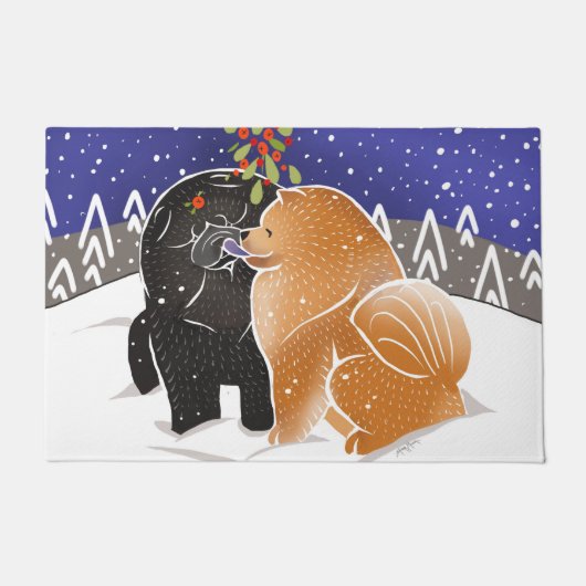 ALLE, die ICH FÜR Größen Weihnachtschow-chow Fußmatte (Vorderseite)