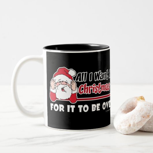 Alle, die ich für WeihnachtenBah Humbug-lustiges Zweifarbige Tasse (Mit Donut)