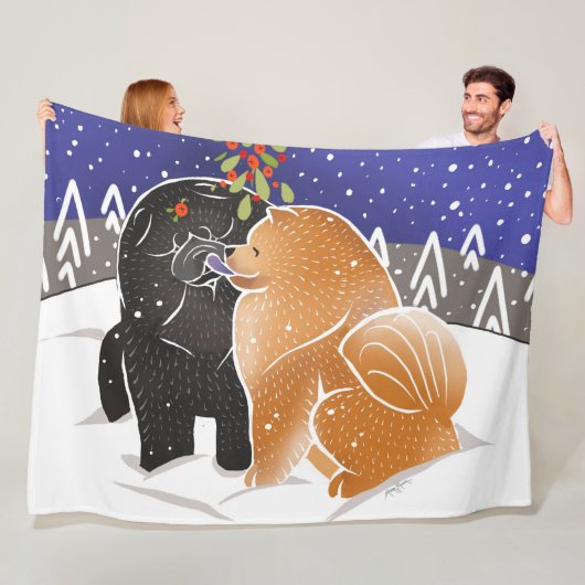 ALLE, die ICH FÜR Weihnachtschow-chow Fleecedecke (Beispiel)