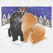 ALLE, die ICH FÜR Weihnachtschow-chow Fleecedecke (Vorderseite (Horizontal))
