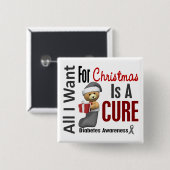 Alle, die ich für Weihnachtsdiabetes will Button (Vorne & Hinten)