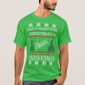 Alle, die ich für WeihnachtsKayaking hässliches T-Shirt (Vorderseite)