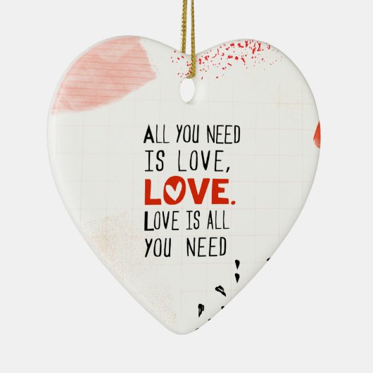 Alle, die Sie benötigen, ist Liebe Keramikornament (Rechts)
