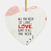Alle, die Sie benötigen, ist Liebe Keramikornament (Vorne)