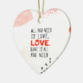 Alle, die Sie benötigen, ist Liebe Keramikornament (Links)