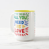 Alle, die Sie benötigen, ist Liebe-Tasse Zweifarbige Tasse (Vorderseite Links)