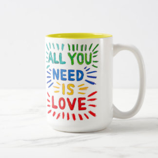 Alle, die Sie benötigen, ist Liebe-Tasse Zweifarbige Tasse
