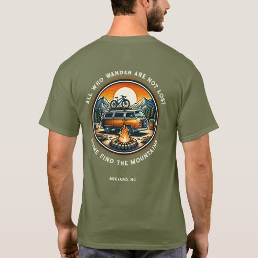 Alle, die wandern sind nicht verloren - Camping T T-Shirt (Rückseite)