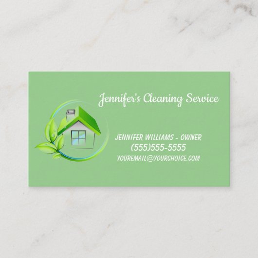 Alle Dienstleistungen der natürlichen Reinigung Visitenkarte (Vorderseite)