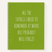 Alle Dinge, an die ich mich erinnern muss Notizblock (Vorderseite)
