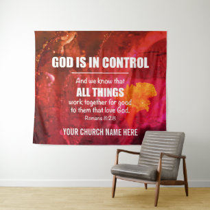 ALLE DINGE ARBEITEN MIT DEN Römern 8:28 Kirche Wandteppich