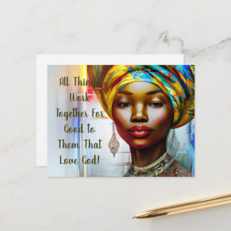 Alle Dinge arbeiten zum Guten zusammen! Postkarte