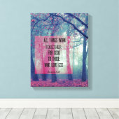 Alle Dinge arbeiten zusammen für das Gute Bibel Ve Leinwanddruck (Insitu (Holzboden))