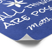 Alle Dinge arbeiten zusammen für das Gute Bibel Ve Poster (Ecke)